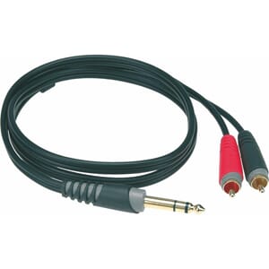 Klotz Y-kabel Stereo Jack - 2X Phono RCA 3m