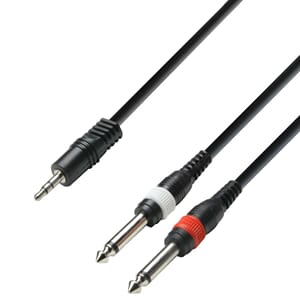 Adam Hall 3.5 mm Jack stereo - 2 x Jack Han 3 M