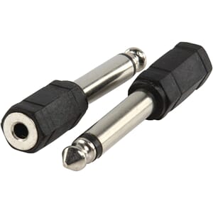 Valueline Adapter plug 6.35mm mono plug to 3.5mm mono socket