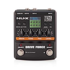 NUX Drive Force overdrive/dist. pedal 32 bit DSP.