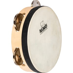 NINO Percussion Tamburin m. skinn, Wood 6"
