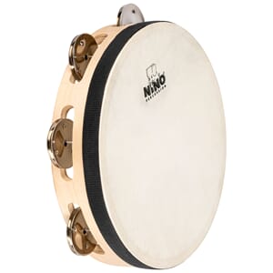 NINO Percussion Tamburin m. skinn, Wood 8"