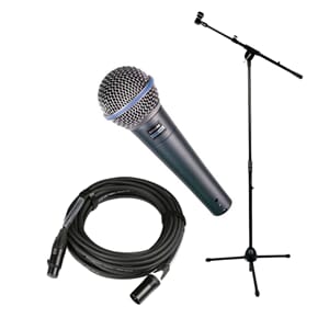 Shure Beta-58 Pakke Med Mikrofonstativ og 10 Meter Kabel