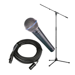 Shure Beta-58 Pakke Med K&M Mikrofonstativ og 10 Meter Kabel