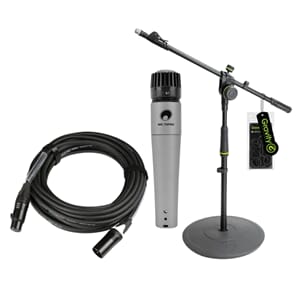 Instrumentmikrofon Med Mikrofonstativ og 10 Meter Kabel