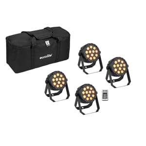 Eurolite Set 4x LED Partyspot RGB/WW Med Soft Bag