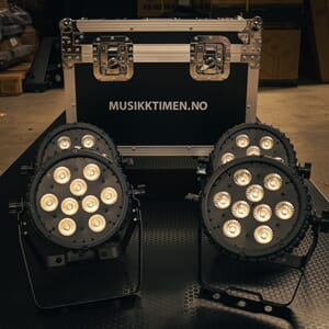 Musikktimens lyspakke inkl. flight - LED 1098 9 x 10 watt, RGBAW