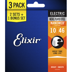 Elixir 3-pack Electrick 010 - 046 ( 3 x 12052 ) Promotion