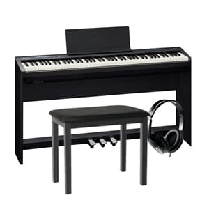 Roland FP-30 Sort pakke med stativ, pedalsett, krakk og hodetelefoner