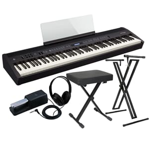 Roland FP-60X pianopakke med kryss-stativ, pedal,hodetelefoner og krakk