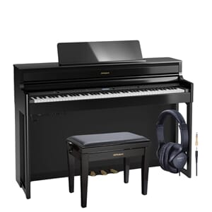 Roland HP-704 Pakke i Pianolakk med kun Rolandprodukter