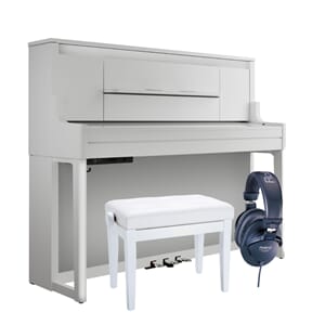 Roland LX-9 Pakke i Hvit pianolakk med kun Rolandprodukter