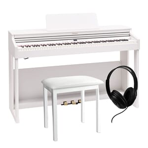 Roland RP-701 Pakke i Hvit med Pianokrakk og Headsett
