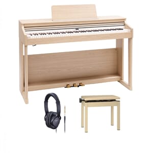 Roland RP 701 Pakke i Eik med Pianokrakk og Headsett